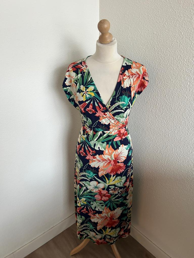 King Louie maat L tropische midi retro jurk 2871