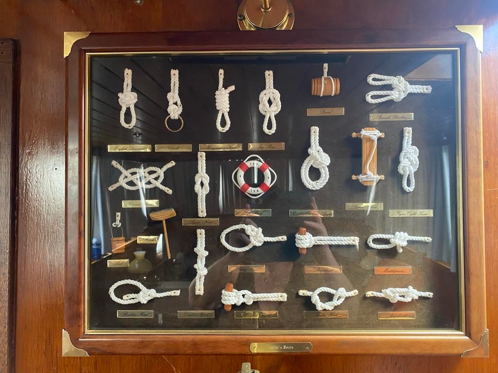 Nautisch schilderij scheepsknopen, Antiek en Kunst, Ophalen of Verzenden