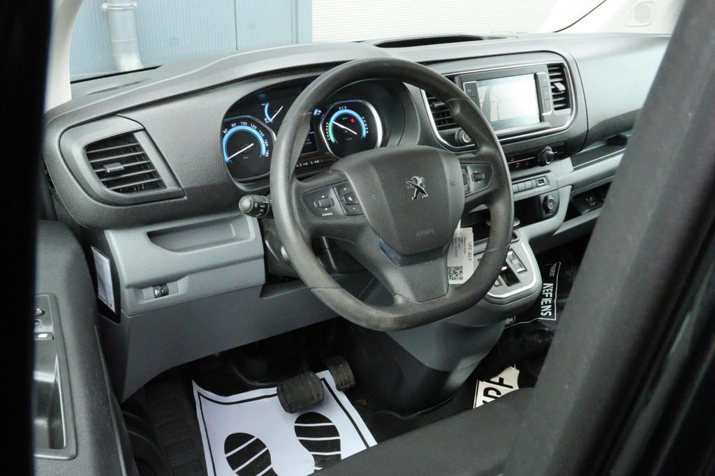 Peugeot e-Expert Long 75 kWh l DUBBEL CABINE l NAVI l TREKHA, Auto's, Bestelauto's, 330 km, Gebruikt, Zwart, Origineel Nederlands