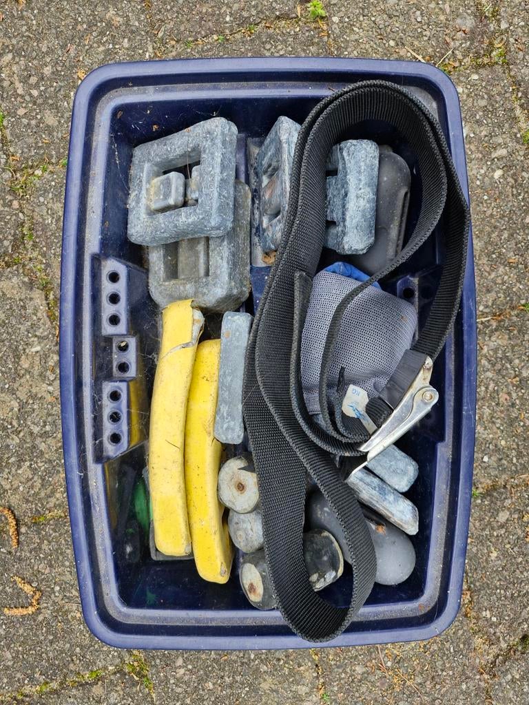 Loodgordel met kratje loodblokken (0,5 - 2,5 Kg), Watersport en Boten, Duiken, Ophalen
