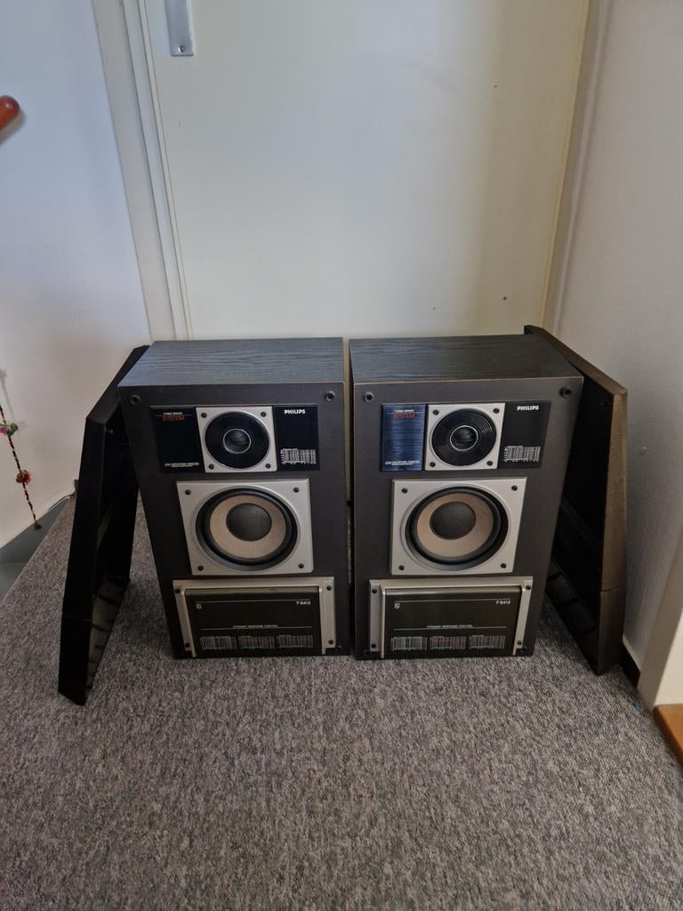 Philips F9412 3-weg luidsprekers 90W vintage 1982-83, Audio, Tv en Foto, Luidsprekers, Ophalen