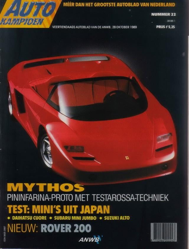 Autokampioen 22 1989 : Ford Fiesta XR2i - Pininfarina Mythos, Ophalen of Verzenden, Gelezen, Algemeen