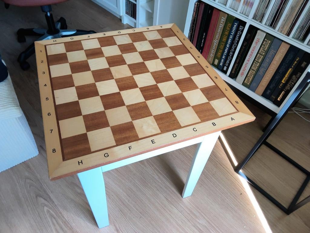 Schaaktafel met schaakstukken, Huis en Inrichting, Ophalen, Kunststof, 50 tot 100 cm, 50 tot 75 cm