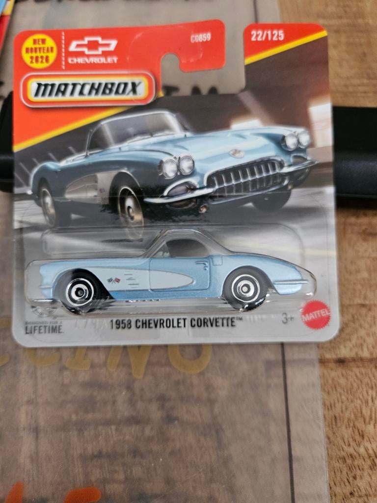Matchbox Chevrolet Corvette 1958 nieuw, Ophalen of Verzenden, Nieuw, Auto