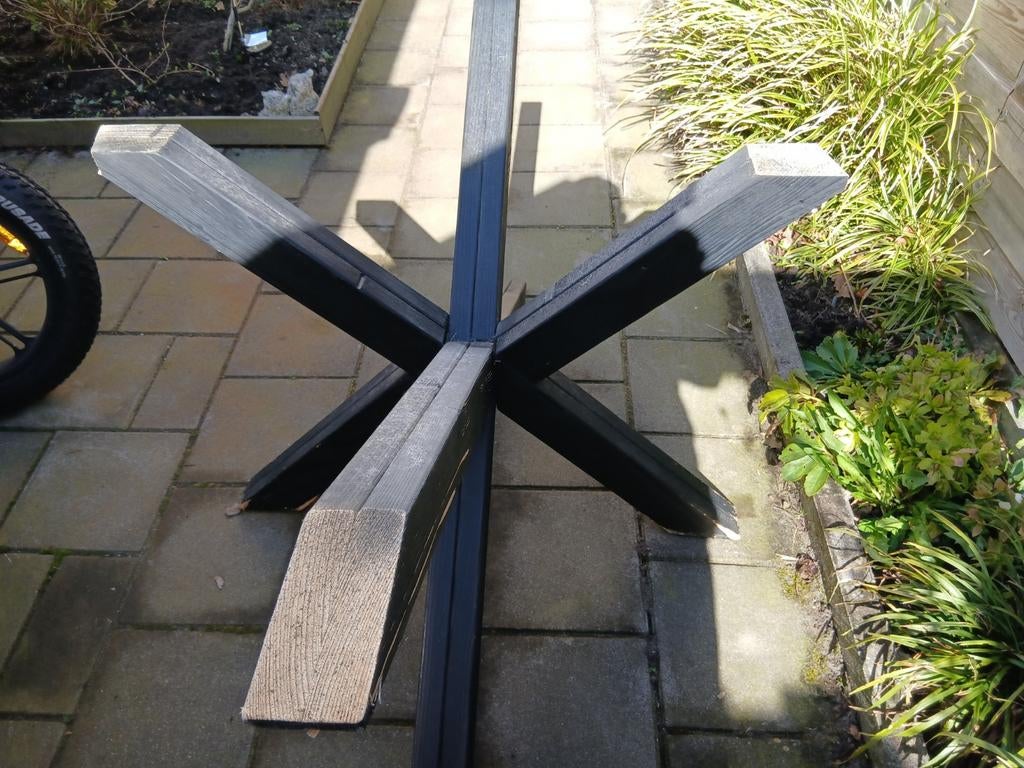 spinpoot tafel hout, Ophalen of Verzenden, Gebruikt