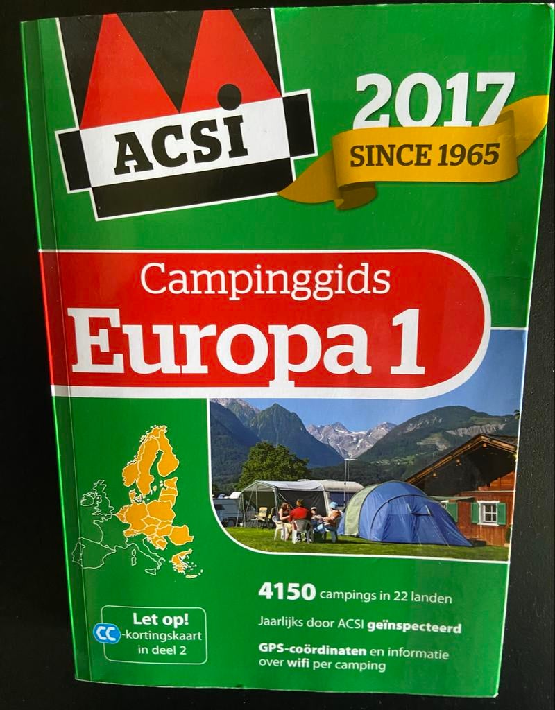 ACSI Campinggids Europa 1 en 2 (2017), Europa, Campinggids, Ophalen, Gelezen