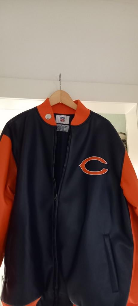 NFL jas, donkerblauw met oranje, Ophalen of Verzenden