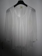 J.C. Sophie Witte Doorzichtige Blouse Met Kraaltjes Maat 40, Maat 38/40 (M), Wit, Nieuw, Ophalen of Verzenden