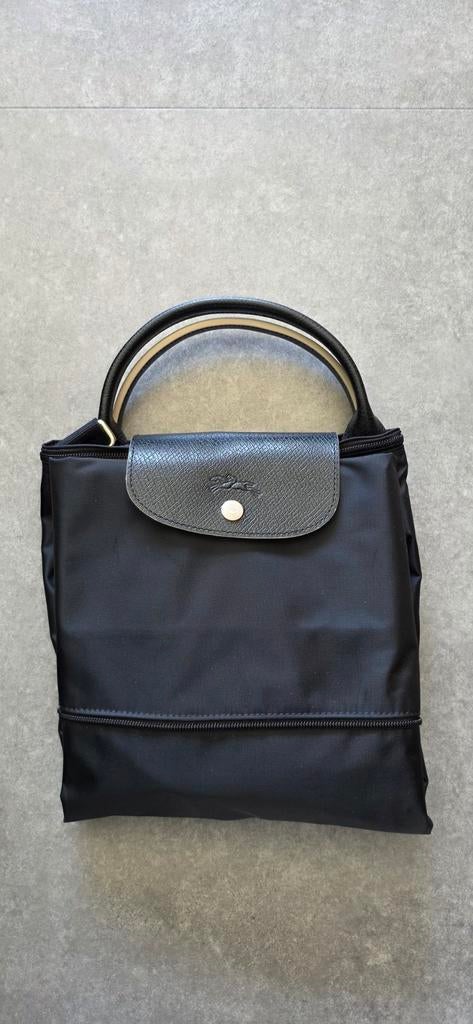 Longchamp Le Pliage Club Expandable Travel Bag, Verzenden, Nieuw, Zwart, Handtas