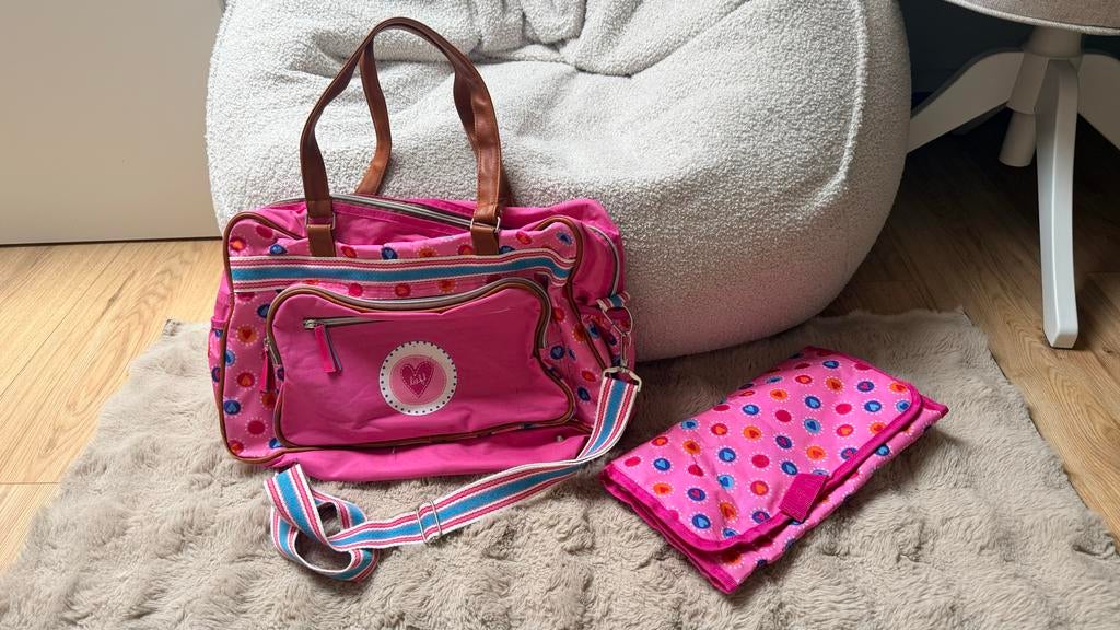 Lief! Luiertas en matje, Kinderen en Baby's, Luiertassen, Ophalen, Gebruikt, Schoudertas