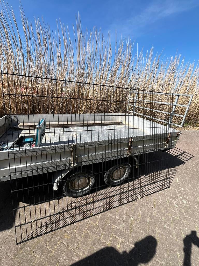 Dubbelstaafmat zwart gepoedercoat, Tuin en Terras, Tuinhekken en Hekwerk, Ophalen of Verzenden, Zo goed als nieuw, IJzer