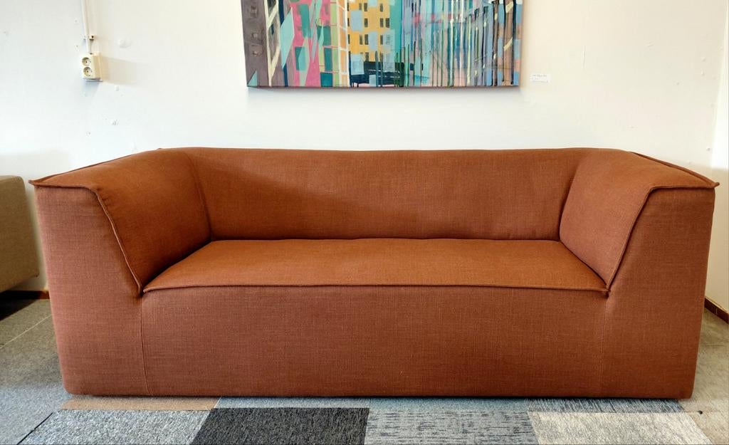 Gelderland 6905 | 3 zitsbank | Bruin wol, Info@andriesign.nl, Ophalen of Verzenden, Rechte bank, Gelderland