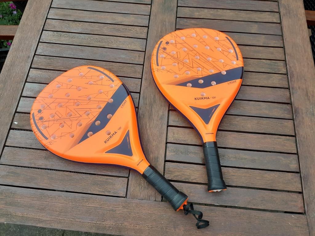 2x padel racket Kuikma 120, licht beschadigd, Ophalen of Verzenden, Gebruikt, Padelracket