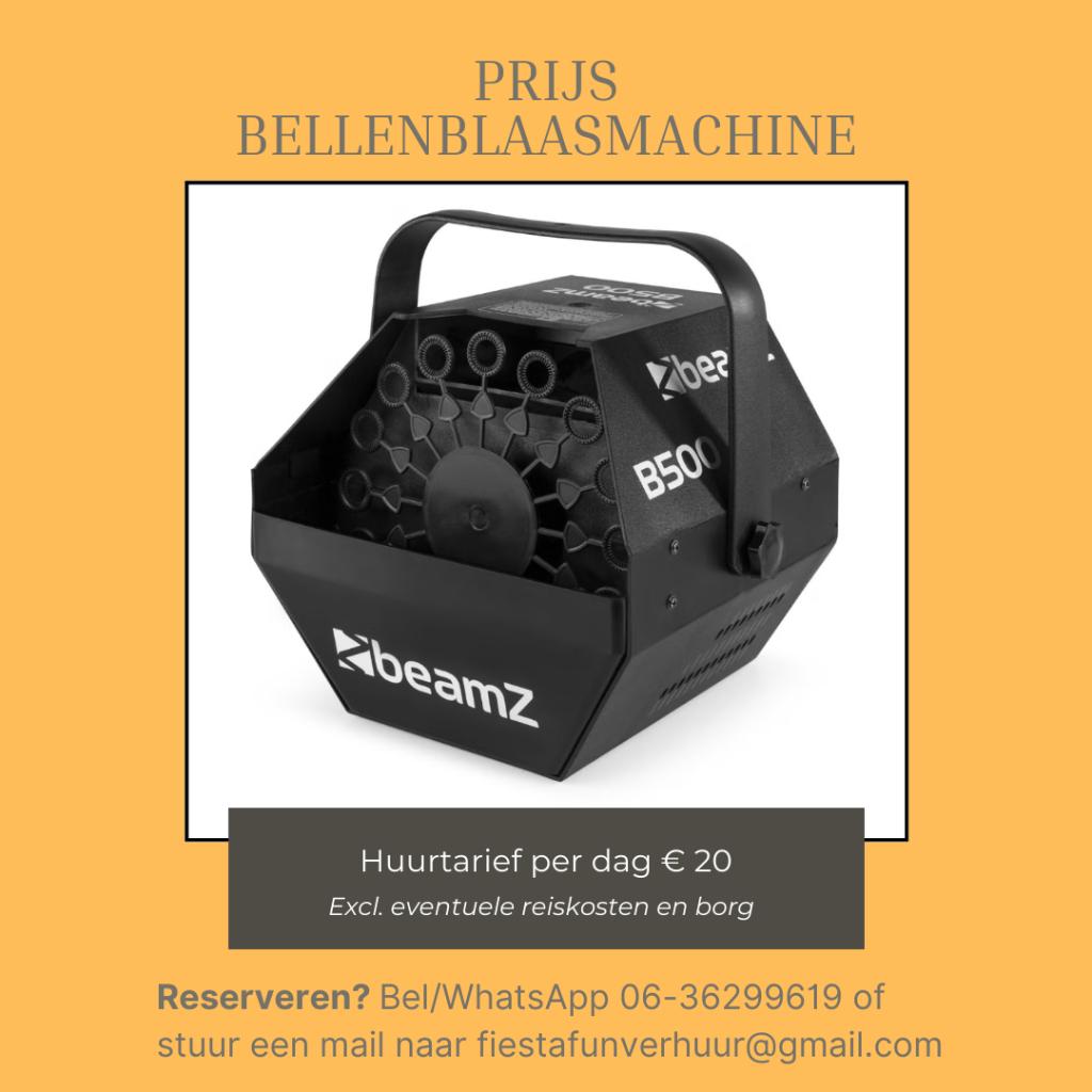 Bellenblaasmachine huren, Hobby en Vrije tijd, Feestartikelen | Verhuur, Verzenden, Nieuw, Overige