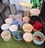 Grote Partij bloempotten voor binnen - ca. 30 stuks voor €20, Tuin en Terras, Bloempotten, Ophalen, Gebruikt, Rond, Binnen
