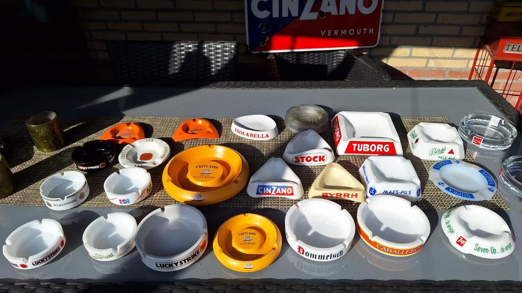 Vintage reclame asbakken asbak Cabellero 7up bier mancave, Verzamelen, Biermerken, Ophalen of Verzenden, Zo goed als nieuw, Overige typen