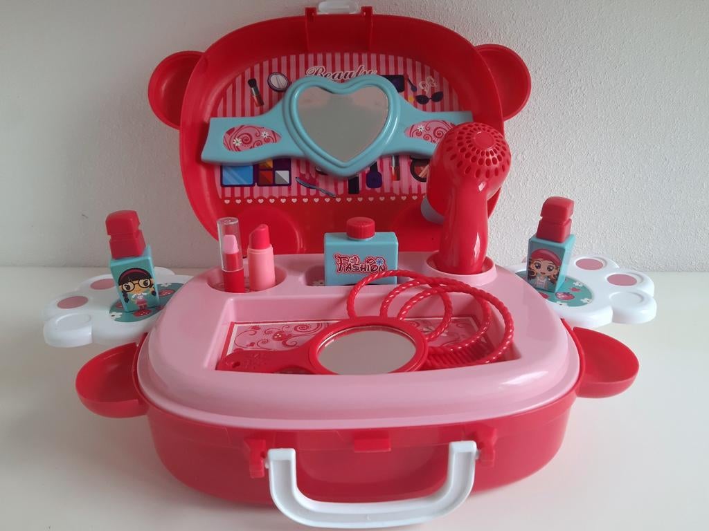 Speelgoed beautycase make-up koffer inklapbaar op wieltjes, Ophalen of Verzenden, Jongen of Meisje