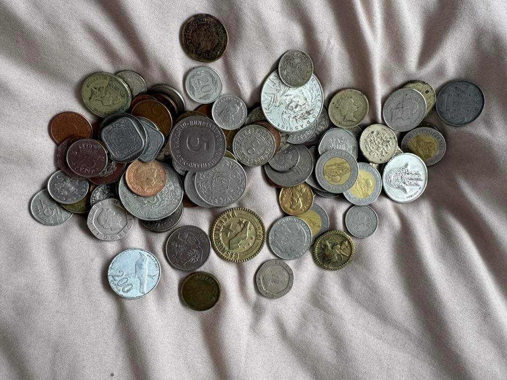 Miervdan 100 muntten mixs ok heilefel zilver munten ok, Ophalen of Verzenden, Overige waardes, Zilver