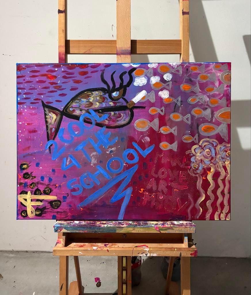 Schilderij - ByGhaly, Antiek en Kunst, Kunst | Schilderijen | Modern, Ophalen of Verzenden