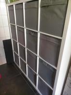 Ikea Kallax vakkenkast 4x4 met 16 bakken en houten schuiven, Ophalen, Gebruikt