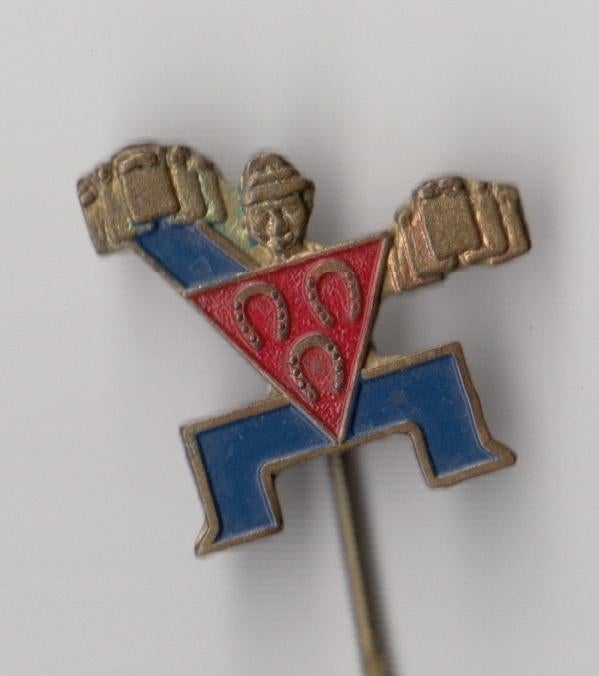 Breda Bier 3 Hoefijzers logo speldje, Gebruikt, Niet vindbaar, Niet vindbaar, Speldje of Pin