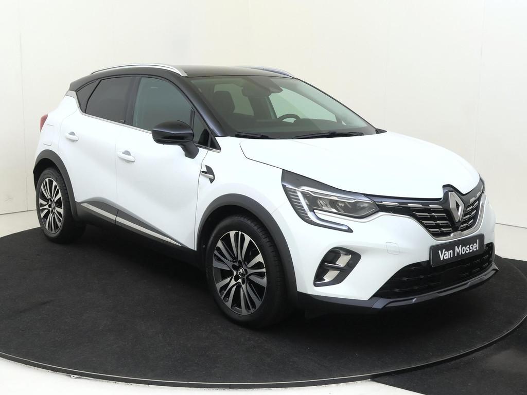 Renault Captur 1.6 E-Tech Plug-in Hybrid 160Pk Initiale Pari, Auto's, Renault, Stof, Gebruikt, 4 cilinders, Wit