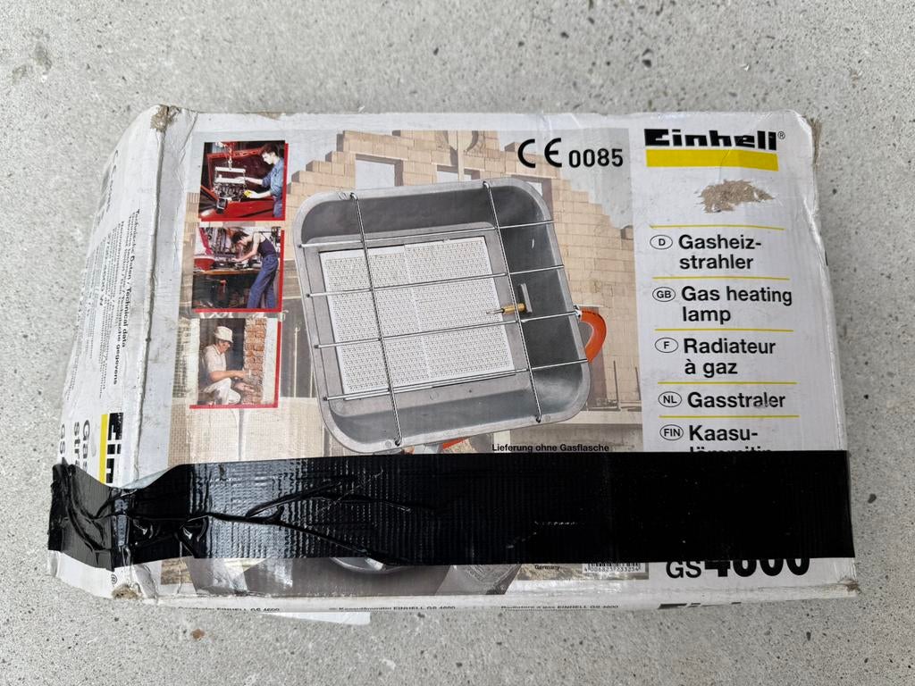 Einhell GS4600 gasverwarmer gasstraler incl drukregelaar NW!, Doe-het-zelf en Verbouw, Verwarming en Radiatoren, 30 tot 80 cm