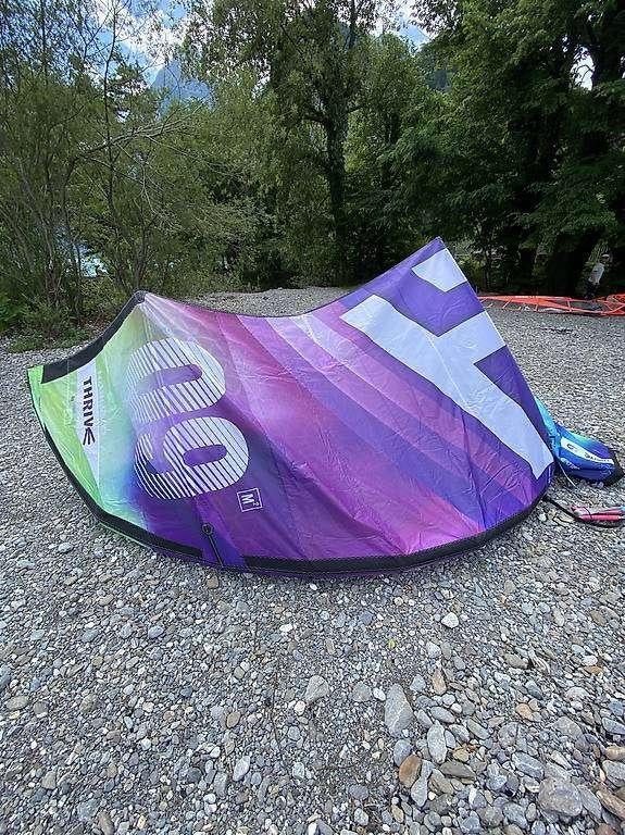 Harlem Thrive 9m + Harlem Leadbar, Watersport en Boten, Kitesurfen, Ophalen, Gebruikt, 9 m², Geen board
