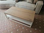 Stijlvolle & hoogwaardige salontafel eik/staal 120x60x40, Ophalen, Gebruikt, 100 tot 150 cm, 50 tot 100 cm