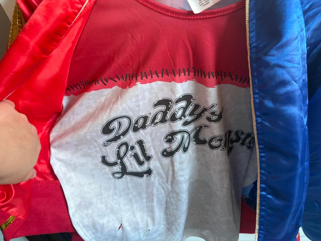 Harley quinn shirtje, Kleding | Dames, Carnavalskleding en Feestkleding, Ophalen of Verzenden, Zo goed als nieuw, Carnaval