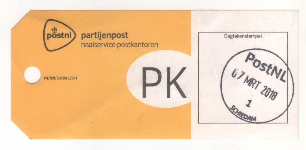 postnl postzak label 2028 (PZ 63), Ophalen of Verzenden