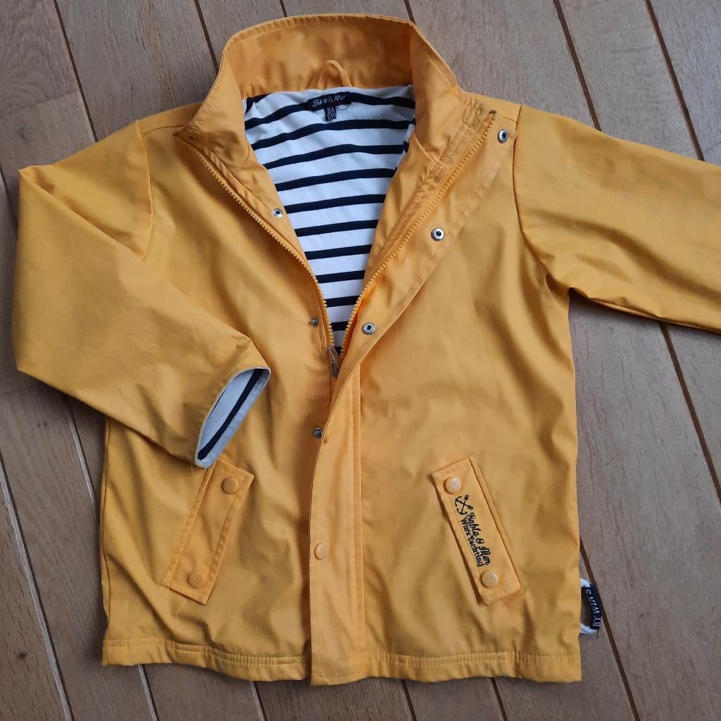 Sable & Mer regenjas jack geel maat 128, Jongen of Meisje, Zo goed als nieuw, Jas, Sable & Mer