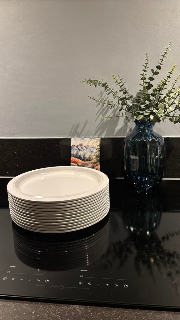 12 mepal melamine borden, Caravans en Kamperen, Kampeeraccessoires, Ophalen, Zo goed als nieuw