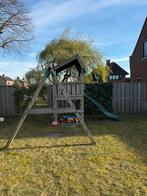 Houten speeltoestel met glijbaan en schommel, Ophalen, Gebruikt, Glijbaan