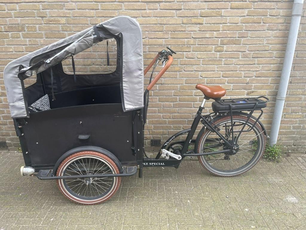 elektrische bakfiets, 4 kinderen of meer, Gebruikt, Huif, Ophalen
