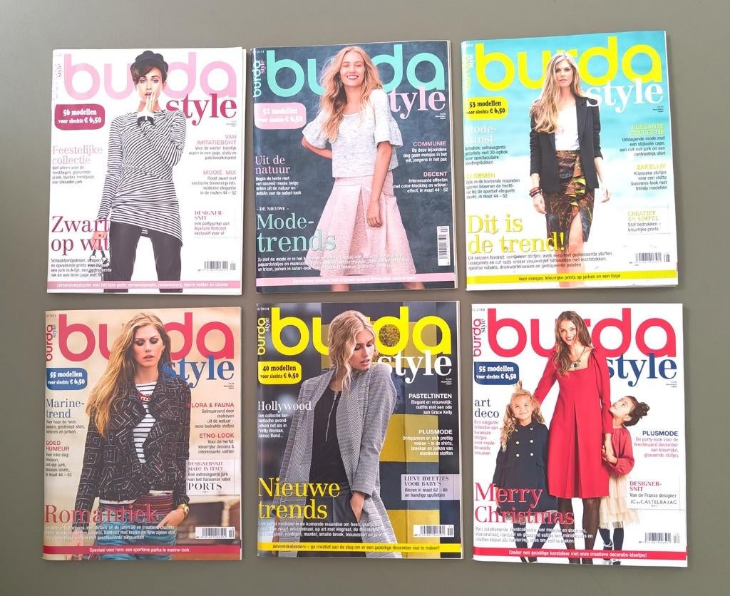 Burda Style 2014 - 6 stuks, Hobby en Vrije tijd, Kledingpatronen, Ophalen of Verzenden, Zo goed als nieuw, Vrouw, Burda