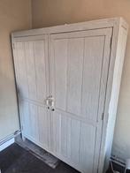 HK Living Teak Houten Kast - Lichtgrijs, Huis en Inrichting, Ophalen of Verzenden