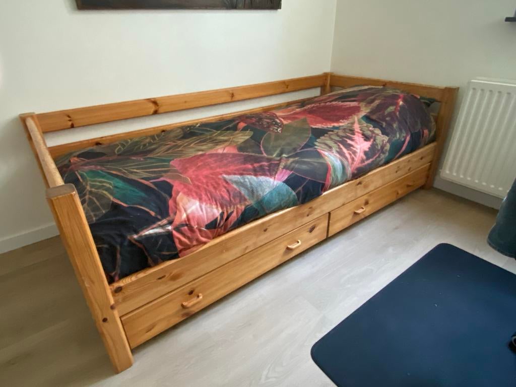 Flexa bed met laden - 90x200 cm, Ophalen, Gebruikt, 90 cm, 200 cm
