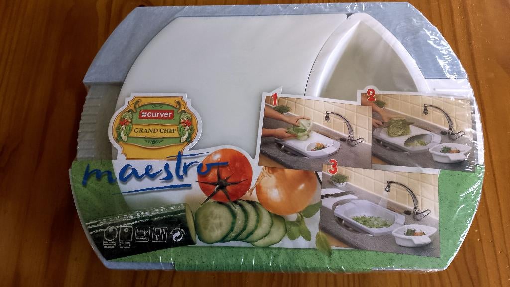 Curver Snijplank en opvangbak voor groente(nieuw), Kunststof, Nieuw, Ophalen of Verzenden, Grijs