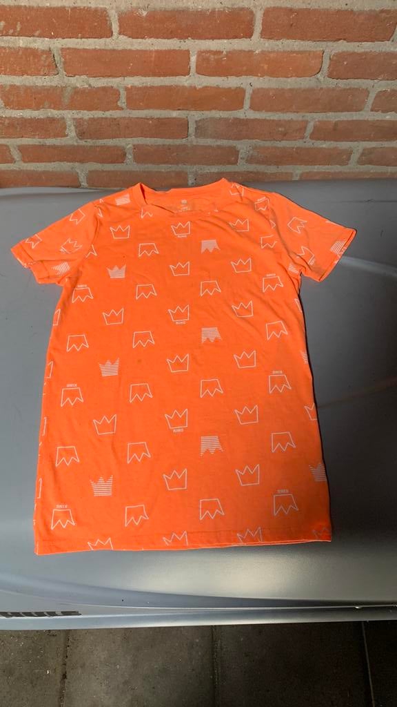 Koningsdag shirt 146/152 Hema, Ophalen of Verzenden, Zo goed als nieuw, Meisje, Shirt of Longsleeve