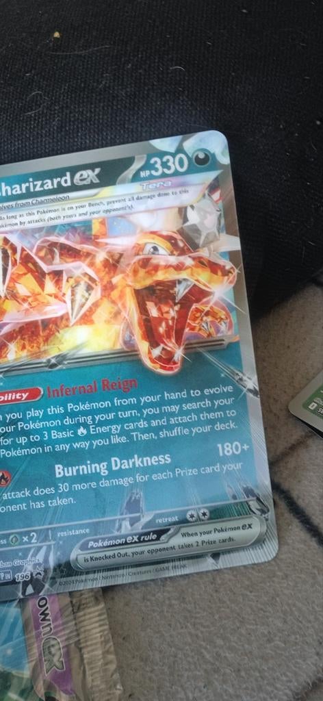 Charizard ex Tera Pokémon Kaart - HP 330, Hobby en Vrije tijd, Verzamelkaartspellen | Pokémon, Ophalen of Verzenden, Zo goed als nieuw