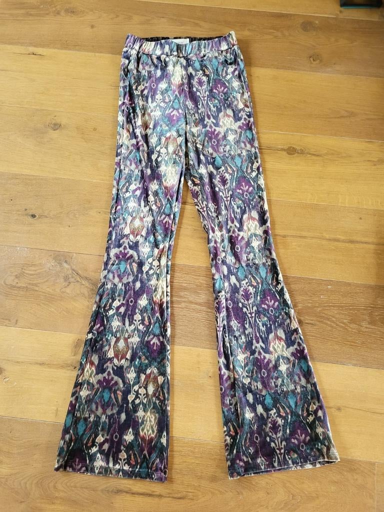 Hippie flared broek met print, Kleding | Dames, Paars, Ophalen of Verzenden, Zo goed als nieuw, Revelation
