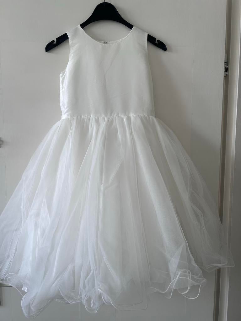 Witte feestjurk/ communiejurk met bolero, Ophalen, Zo goed als nieuw, Meisje