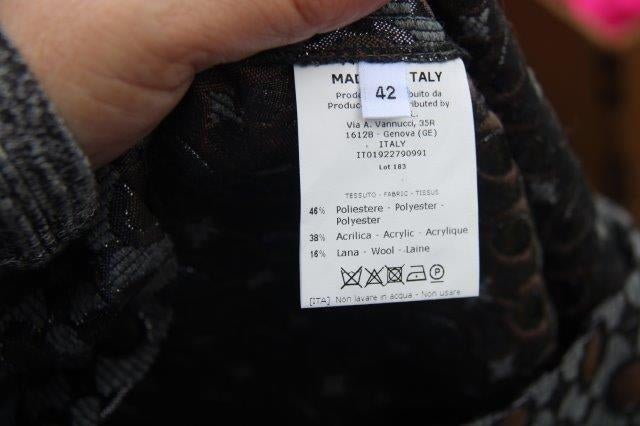 Jurk grijs/ bruin Rosso35 mt 42 Winter Vaste prijs, Kleding | Dames, Rosso35, Verzenden, Maat 42/44 (L), Zo goed als nieuw