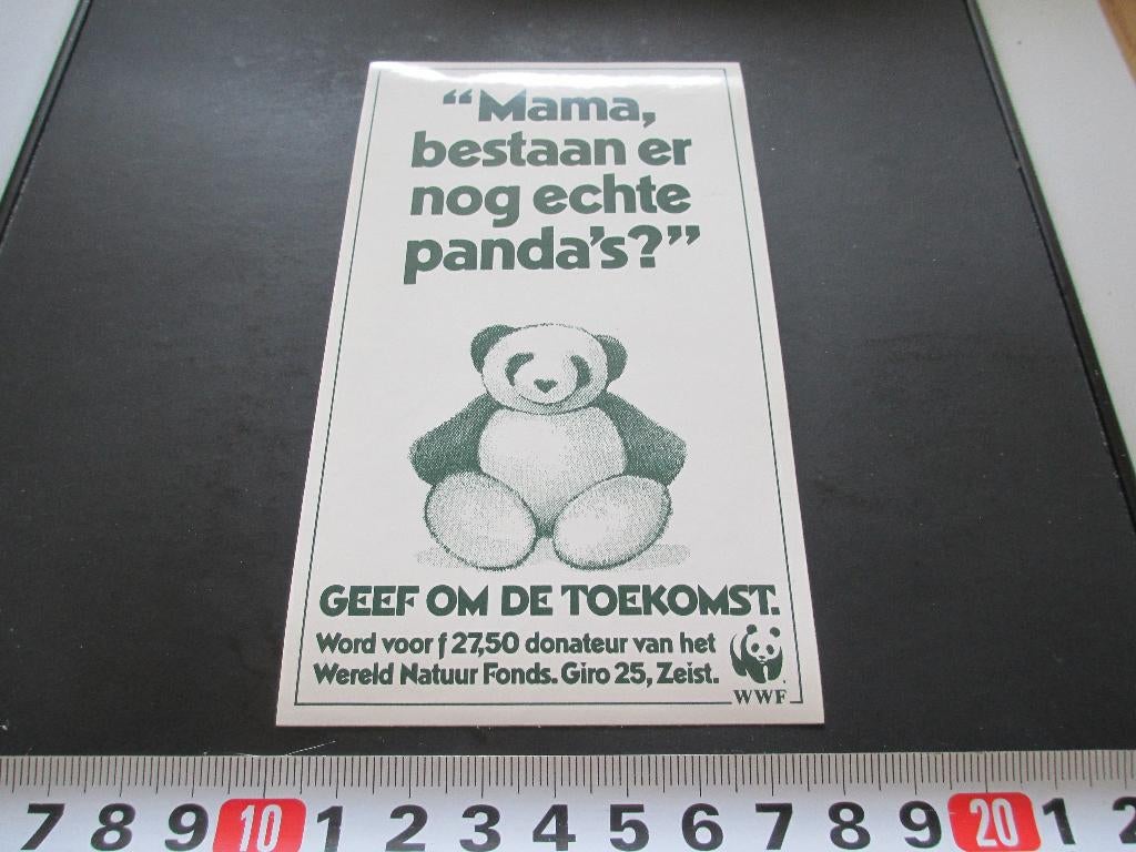 sticker mama, bestaan er nog echte panda's? WNF WWF, Ophalen, Zo goed als nieuw