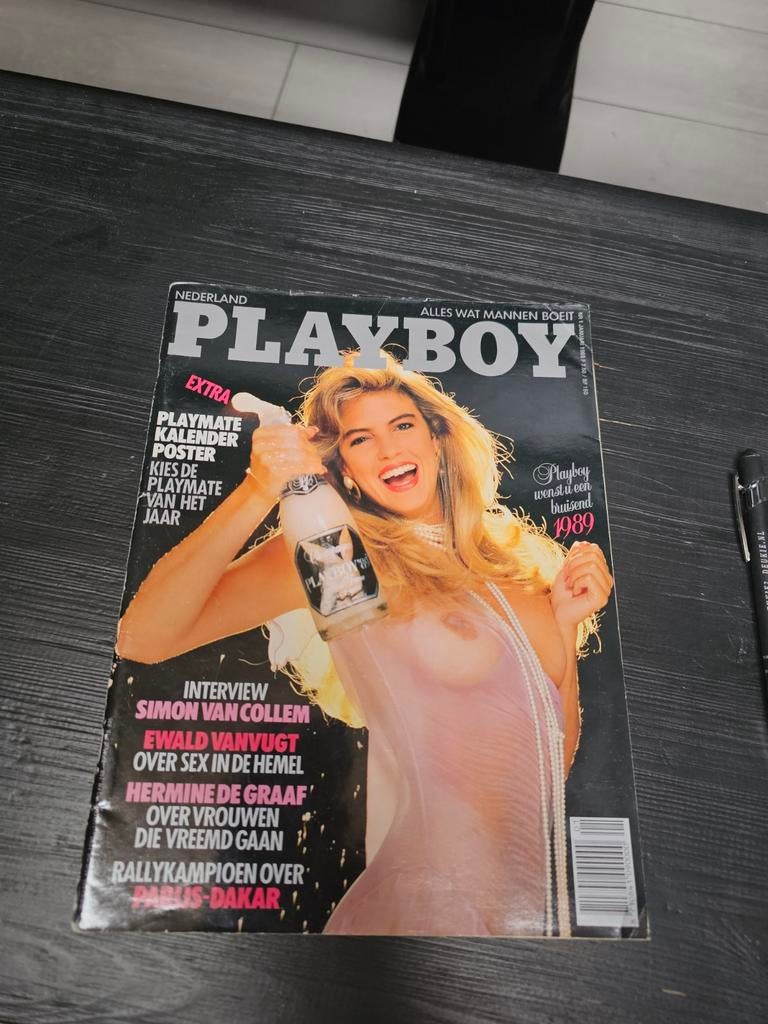 Playboy Nederland Januari 1989 - Met Playmate Kalender, Ophalen of Verzenden