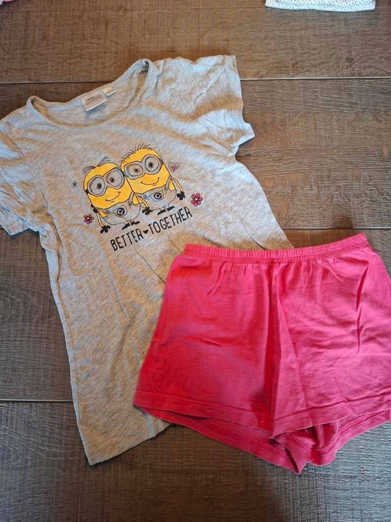 Minions Shortama (korte mouwen pyjama) - Maat 122-128, Kinderen en Baby's, Kinderkleding | Maat 122, Ophalen of Verzenden, Gebruikt