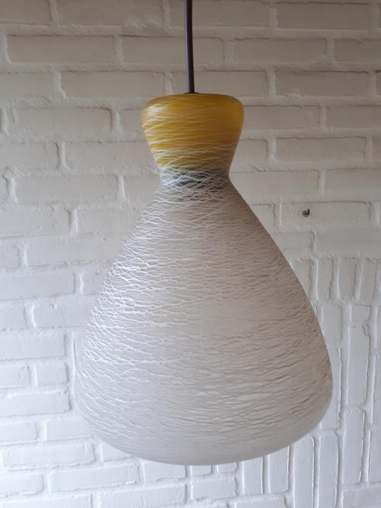 Vintage retro hanglamp Louis Kalff Philips Design jaren 60., Huis en Inrichting, Lampen | Hanglampen, Vintage retro jaren 60 Design Mid Century glas.