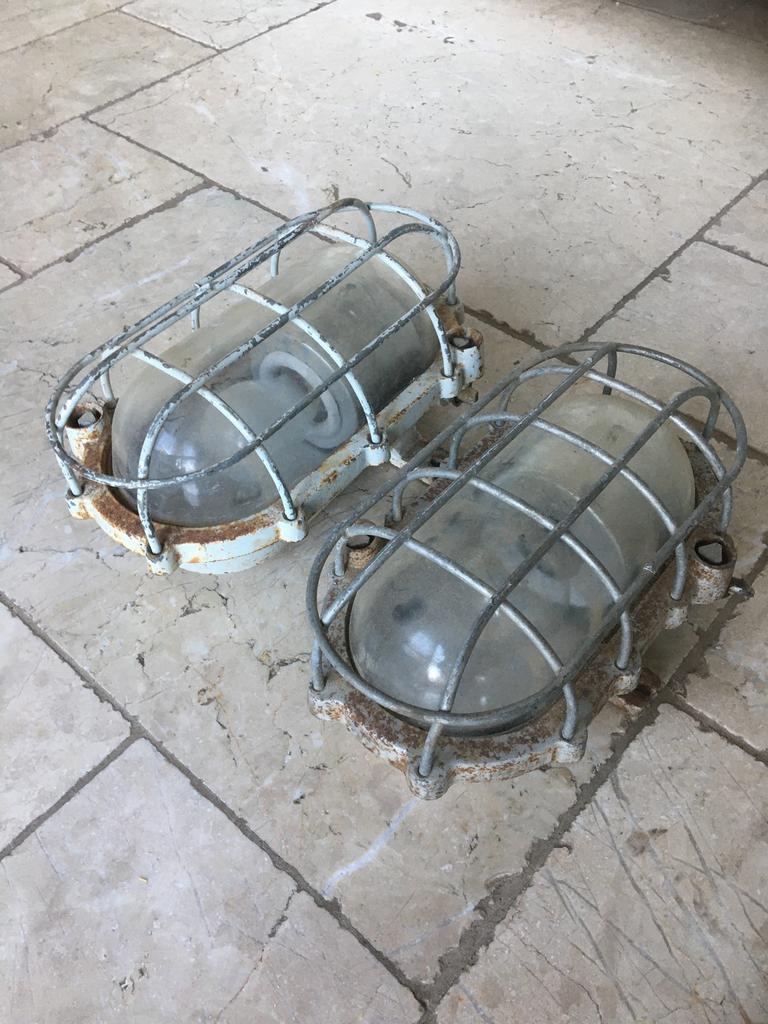 Bull eyes industriele verlichting, Tuin en Terras, Buitenverlichting, Minder dan 50 watt, Wandlamp, Ophalen of Verzenden, Rvs