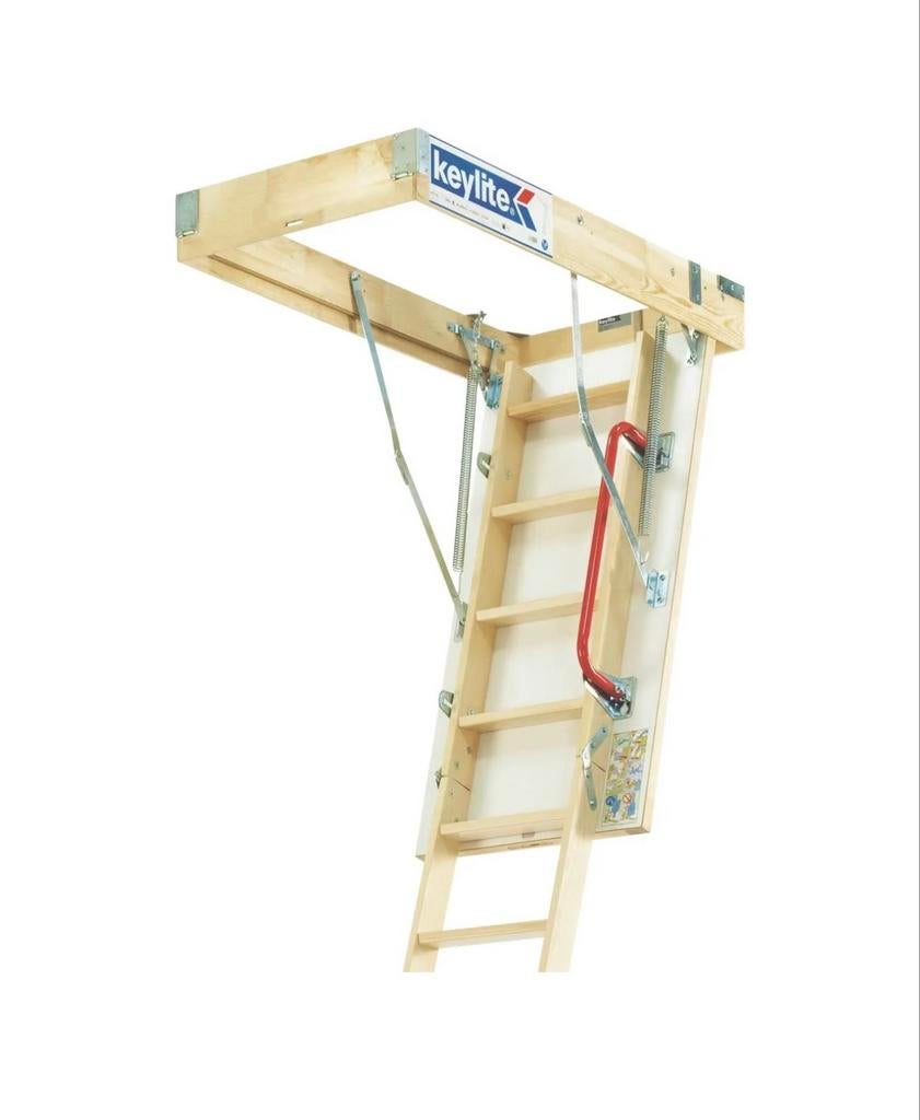 Keylite Zoldertrap - Opvouwbaar en Inschuifbaar - 55 cm, Doe-het-zelf en Verbouw, Ophalen, Nieuw, Ladder, Opvouwbaar of Inschuifbaar